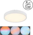GLOBO LIGHTING Deckenleuchte "JESS", wei&szlig; (wei&szlig; matt), 1, &Oslash; 30cm H: 7,7cm, 1 Stk.,