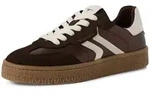 Plateausneaker TAMARIS, Damen, Gr. 37, braun, Glattleder, Veloursleder,