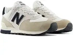 Sneaker NEW BALANCE "574", Damen, Gr. 45, sea salt, linen, Leder, Textil, Schuhe