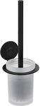WENKO WC-Garnitur "Turbo-Loc Modell Bivio" aus Aluminium Glas Wandhalter aus