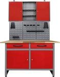 ONDIS24 Werkstatt-Set "Werner" 120 cm, mit Lochwandsystem inkl. Haken