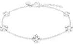 Armband S.OLIVER "Flower, Bl&uuml;ten-Design", silber (edelstahlfarben, wei&szlig;),