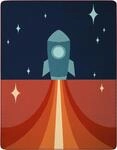 Biederlack Babydecke "Babydecke Little Rocket," 75 x 100, mit Zierstich