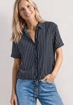 STREET ONE Kurzarmbluse Kurzarm Sommerbluse mit Streifenmuster