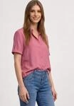 Kurzarmbluse STREET ONE, Damen, Gr. 34, blush berry, Stoff, 88% Viskose, 12%