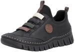Slip-On Sneaker RIEKER, Damen, Gr. 36, schwarz, Lederimitat, Schuhe, Slipper,