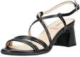 Riemchensandale NERO GIARDINI "Nero Giardini Sandalen Leder", Damen, Gr. 38, schwarz,