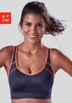 Sport-BH LASCANA ACTIVE, Damen, Gr. 75, Cup B, blau (nachtblau), Microtouch,