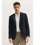 Sakko BUGATTI "Jersey-Artikel", Herren, Gr. 50, schwarz (390, marine), 65% Polyester,