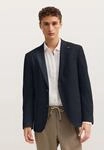 Sakko BUGATTI "Jersey-Artikel", Herren, Gr. 50, schwarz (390, marine), 65% Polyester,