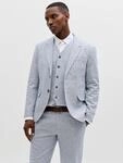 Sakko JACK & JONES "JPRMARTIN SUMMER BLZ LINEN BLEND NO06 SN", Herren, Gr. 52, faded
