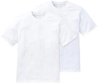 T-Shirt SCHIESSER "Essentials", Herren, Gr. S, wei&szlig; (100, wei&szlig;), Single Jersey,