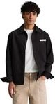 Kurzjacke MARC O'POLO DENIM "aus Bio-Baumwolle und Leinen", Herren, Gr. L, schwarz