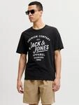 T-Shirt JACK & JONES "JPRBLUZANE SS TEE FST", Herren, Gr. XS, schwarz, Jersey,