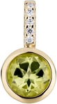 Kettenanh&auml;nger OROLINO "Gold 585 mit 5x Brillant zus. 0,02ct. und Peridot", gelb,