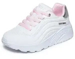 Sneaker SKECHERS "UNO LITE", M&auml;dchen, Gr. 27, rosa (wei&szlig;), Lederimitat, Schuhe