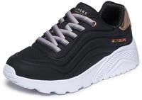 Slip-On Sneaker SKECHERS "UNO LITE", M&auml;dchen, Gr. 27, blau (schwarz), Lederimitat,
