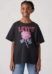 T-Shirt LEVI'S KIDS "LVG OVERSIZED WESTERN ROSES TEE", M&auml;dchen, Gr. 8 (128), schwarz