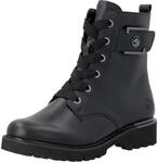 Schn&uuml;rstiefelette REMONTE, Damen, Gr. 36, schwarz, Lederimitat, Schuhe