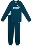 Trainingsanzug PUMA "ESS NO1 LOGO CREW SWEAT SUIT FL B", Jungen, Gr. 176, midnight