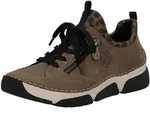 Sneaker RIEKER "Rieker Sneaker Lederimitat", Damen, Gr. 37, braun, Lederimitat,
