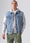 Jeansweste LEVI'S "RELAXED TRUCKER VEST MED INDIGO - WORN IN", Herren, Gr. M, night