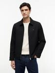 Kurzjacke TOMMY HILFIGER "LIGHT WEIGHT TWILL SHACKET", Herren, Gr. L, schwarz, Twill,