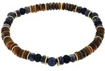 Armband AMOR, bunt (gelbgoldfarben, blau, schwarz, braun, blau, schwarz, braun),