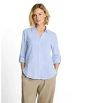 TOM TAILOR Klassische Bluse Sommerbluse im Streifen-Look/mit Turn-Up-&Auml;rmeln