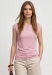 T-Shirt STREET ONE, Damen, Gr. 34, rosa (quiet rose), Web, 50% Baumwolle, 50% Modal,