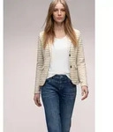 Sweatblazer STREET ONE, Damen, Gr. 40, beige (clay sand), Jersey, 52%...