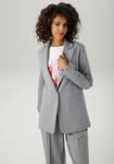 Longblazer ANISTON CASUAL, Damen, Gr. 36, grau (hellgraumeliert), Milano Rib,