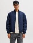 Bomberjacke JACK & JONES "JJECHARGE STAND COLLAR BOMBER NOOS", Herren, Gr. L, navy