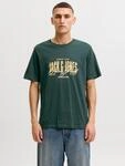 T-Shirt JACK & JONES "JJAERO TEE SS CREW NECK", Herren, Gr. L, gr&uuml;n (scarab