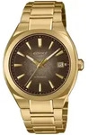 Automatikuhr CASIO EDIFICE, gold (goldfarben, braun, braun), Armbanduhren, Herren,