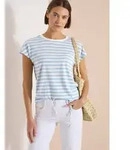 Blusenshirt CECIL, Damen, Gr. 3XL, light sky blau, Web, 50% Baumwolle, 50% Modal,