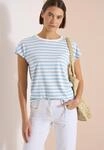 Blusenshirt CECIL, Damen, Gr. 3XL, light sky blau, Web, 50% Baumwolle, 50% Modal,