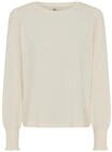 Langarmshirt BRAX "Style CAITLIN L", Damen, Gr. 38, hellbeige, 95% Baumwolle, 5%