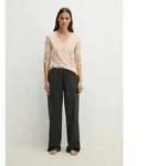 Pyjama MARC O'POLO "Mix & Match Cotton", Damen, Gr. XS, hellbeige, schwarz gestreift,