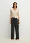 Pyjama MARC O'POLO "Mix & Match Cotton", Damen, Gr. XS, hellbeige, schwarz gestreift,