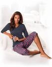 Capri-Pyjama H.I.S, Damen, Gr. 36/38, pink, Single Jersey, Obermaterial: 100%