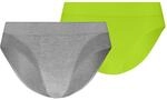 Slip PUMA "PUMA Slips (2er-Pack) Damen", Damen, Gr. L, middle grau melange gray, 52%