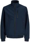 Softshelljacke JACK & JONES "JJELIAM SOFTSHELL BOMBER NOOS", Herren, Gr. L, blau (sky