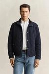 Steppjacke GANT "CLASSIC QUILTED JACKET", Herren, Gr. 3XL, blau (evening blau), Web,