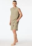 Shorty SCHIESSER "Modern Nightwear", Herren, Gr. 54, 713, gr&uuml;n, Single Jersey,