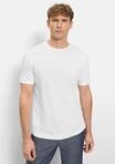 T-Shirt OLYMP "OLYMP Casual Wirk, T-Shirt", Herren, Gr. L, wei&szlig;, 95% Leinen, 5%