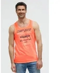 Tanktop CAMP DAVID, Herren, Gr. 3XL, neon flame, Single Jersey, Material: