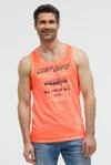 Tanktop CAMP DAVID, Herren, Gr. 3XL, neon flame, Single Jersey, Material: