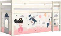 Vipack Spielbett "Pino, Kiefer massiv, mit Rolllattenrost u. Textil-Set, Made in