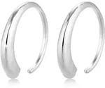 Paar Creolen ELLI "Creolen Ohrh&auml;nger 925 Sterling Silber", silber, Ohrringe,...